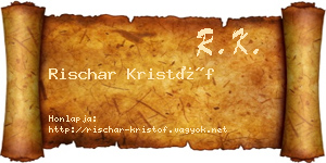 Rischar Kristóf névjegykártya